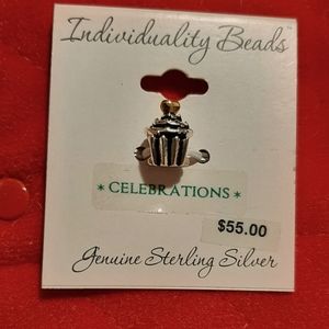 INDIVIDUALITY BEADS, CELEBRATIONS STERLING SILVER CUPCAKE CHARM FROM KOHLS